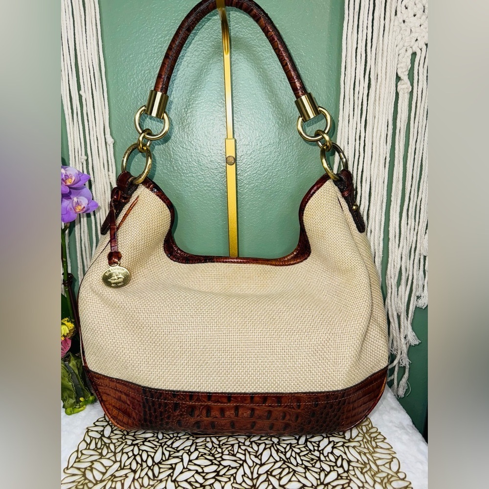 BRAHMÍN Elegant Cream and Brown Women's Bag